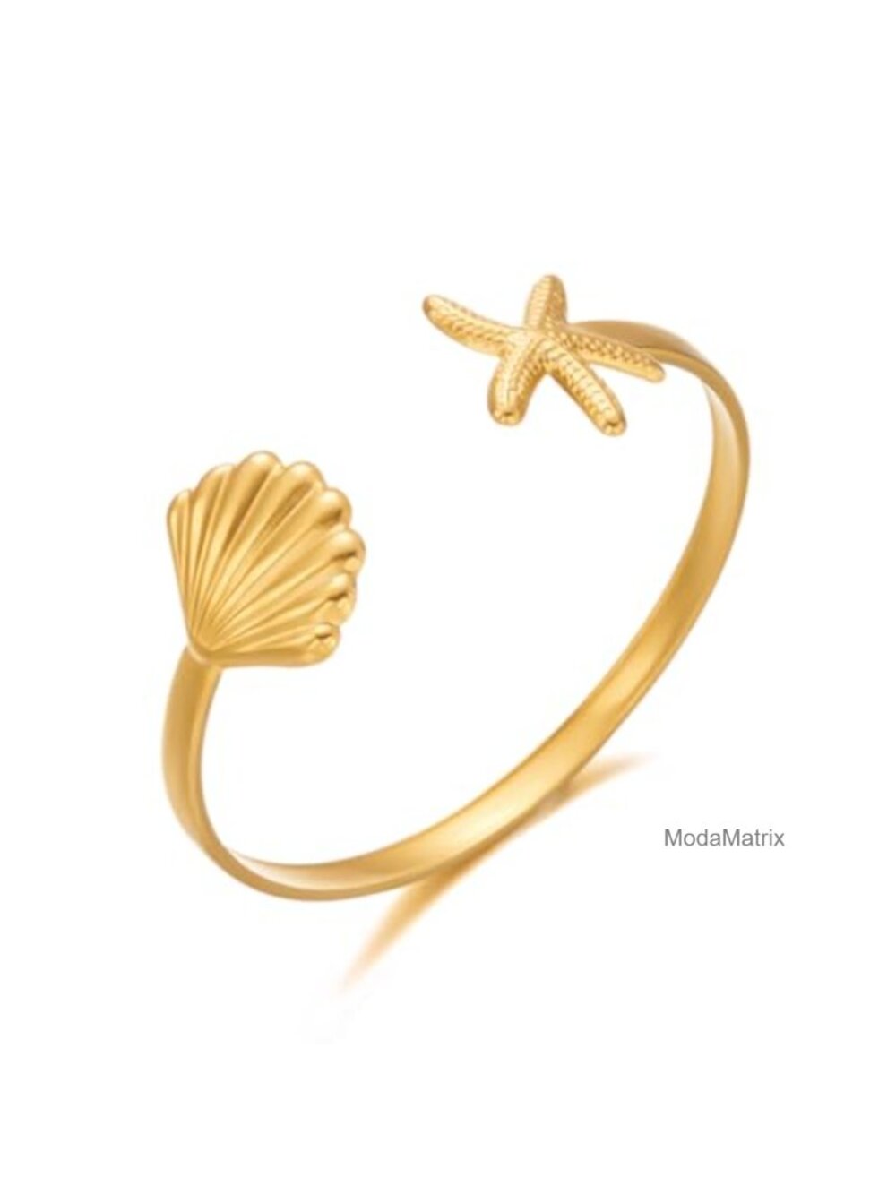 Boho Starfish Cuff Bracelet for Women Adjustable Vintage Coastal Beach Jewelry